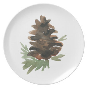 307x307 Pinecones Plates Zazzle