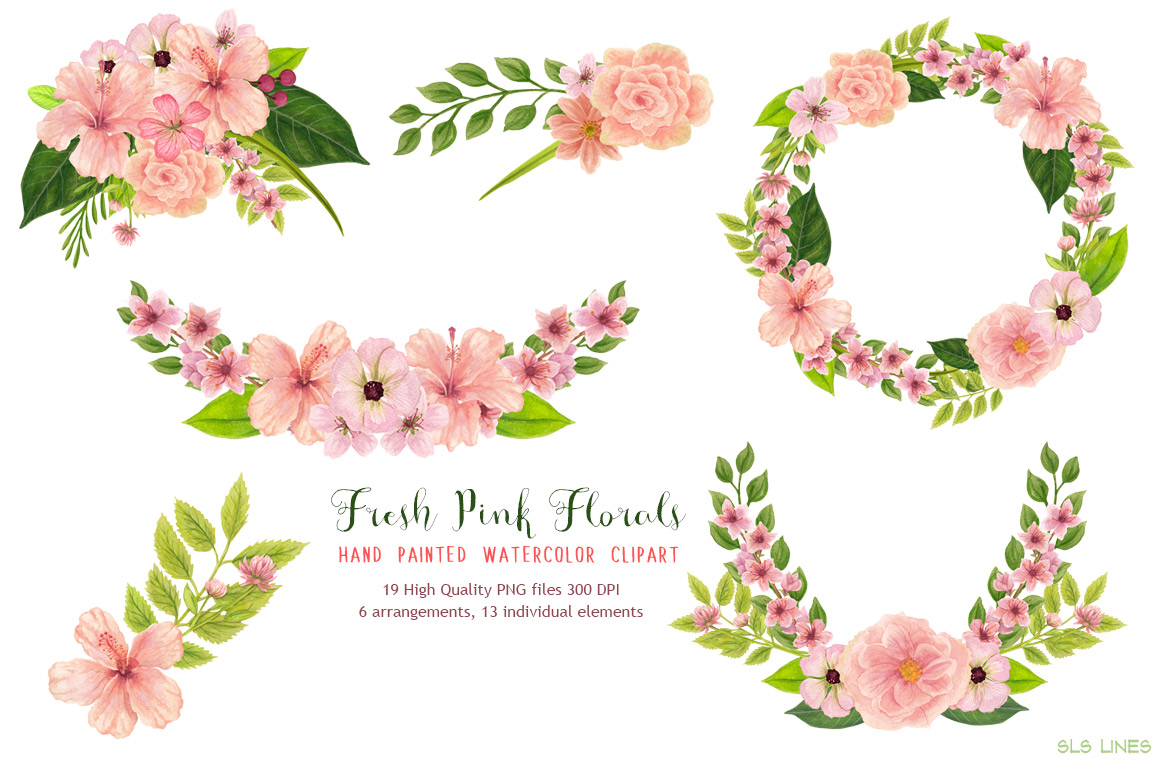 1160x772 Pink Floral Watercolors Hibiscus