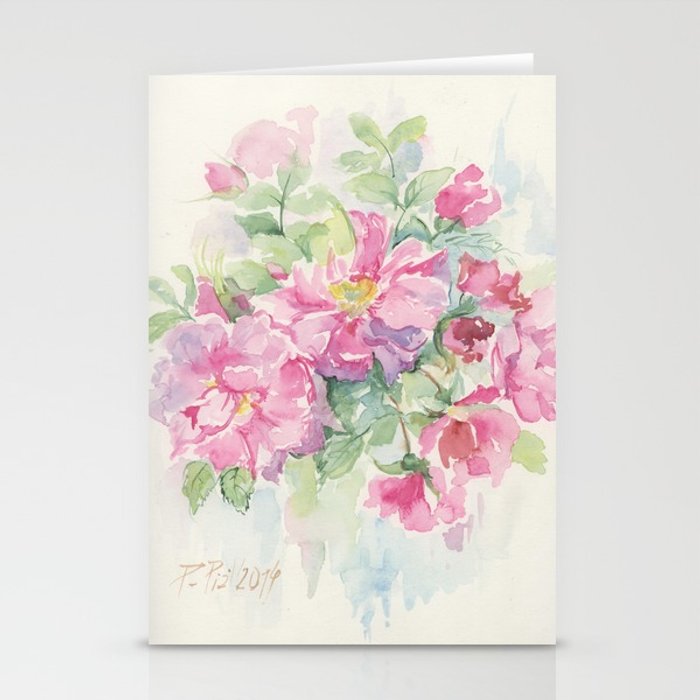 700x700 Wild Rose Flower Watercolour Painting Pink Roses Spring Floral