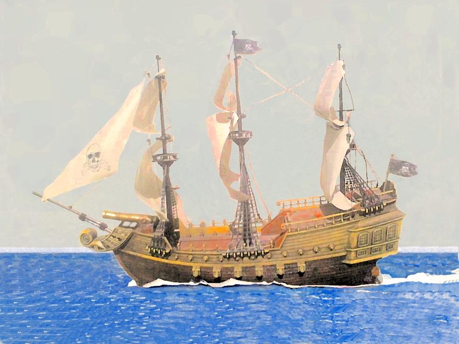 900x675 Ss Ship Watercolor Painting By Sajjad Musavi