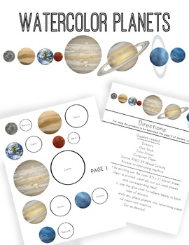 270x350 Watercolor Planets By Littles Teachers Pay Teachers