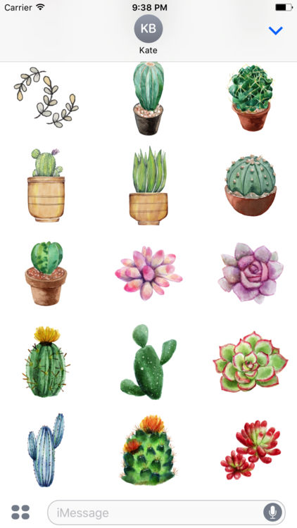 422x750 Watercolor Plants Stickers By Sze Jye Ng