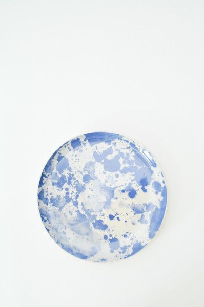 398x600 Watercolor Plate Blue Kitchen Diy Easy Kitchens