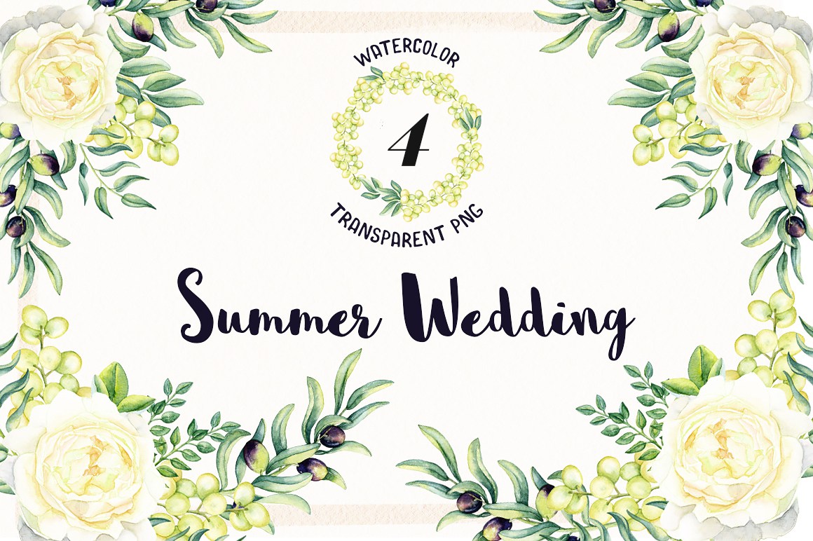 1160x772 Watercolor Summer Wedding Free Png Flowers Free Design Resources