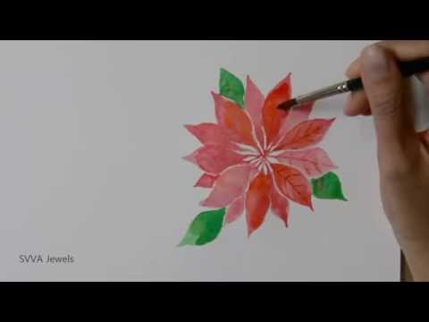 480x360 How To Paint Poinsettia Or Christmas Star Flower In Watercolor