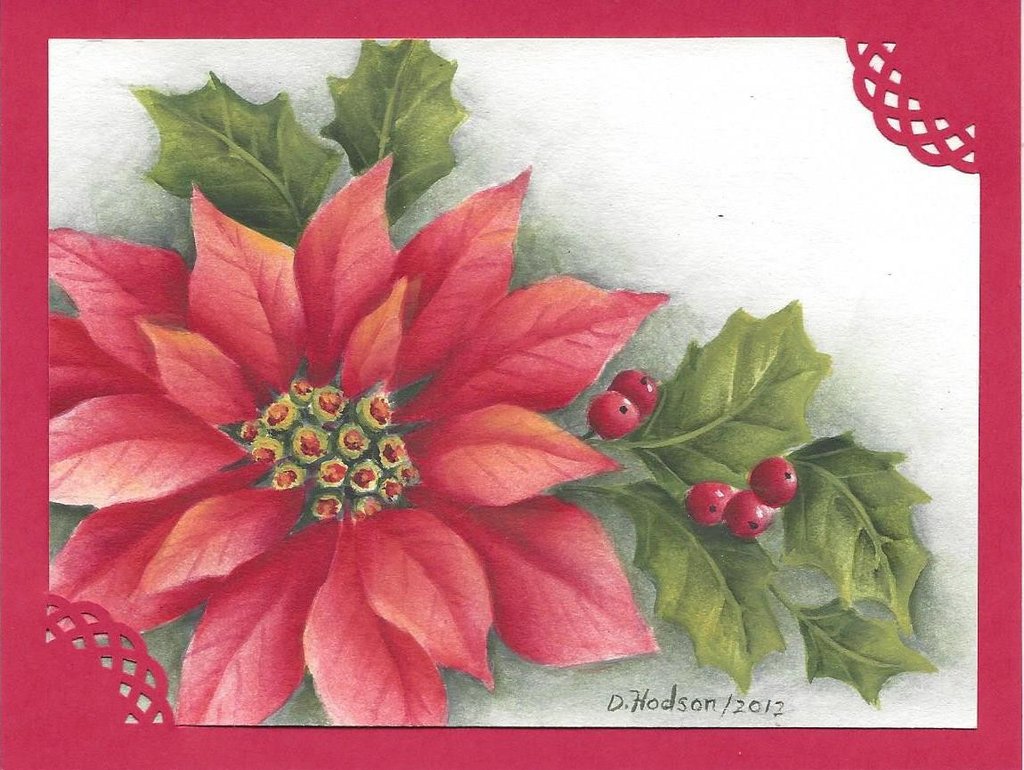 1024x770 Poinsettia Cards By Donna Hodson E Packet Tolebrush