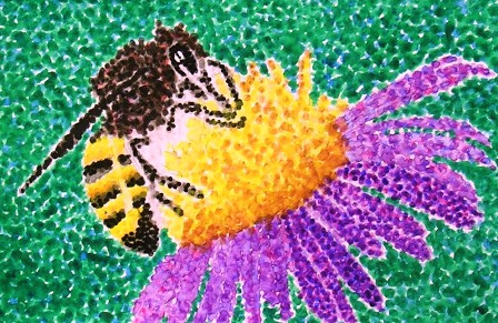 448x291 Pointillism Watercolor Painting High School, Art Iv Ashley