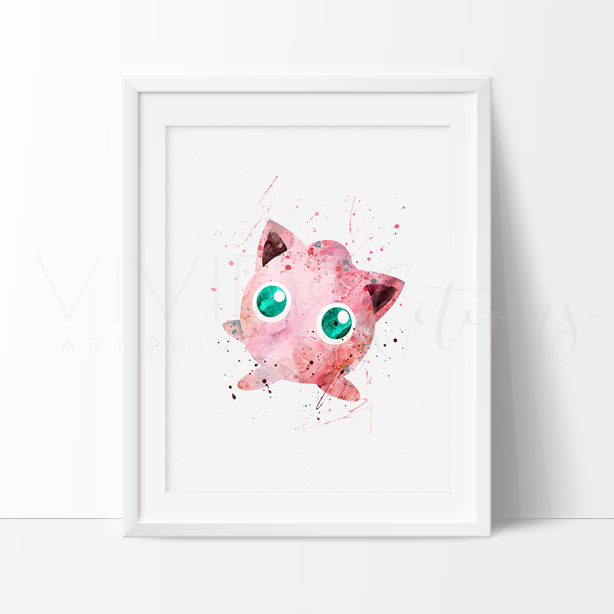 1200x1200 Pokemon Go Jigglypuff Watercolor Art Print Wall Decor