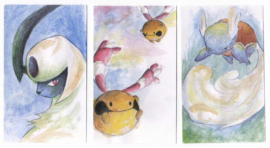 900x494 Watercolor Pokemon By Mictono