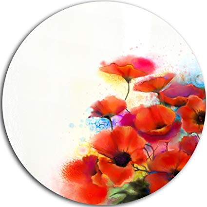 425x425 Designart Mt10314 C23 Bunch Of Watercolor Poppy