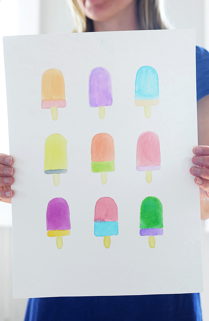 720x1103 Alice And Loisdiy Watercolor Popsicle Art Print