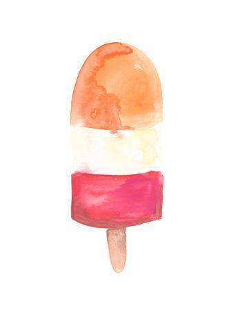 338x450 Watercolor Popsicle 3 Art Print By Jetty Printables