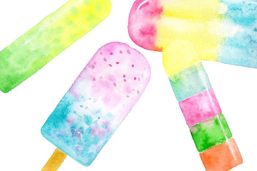 864x576 Watercolor Popsicles And Popsicle Van Printable Instant Download