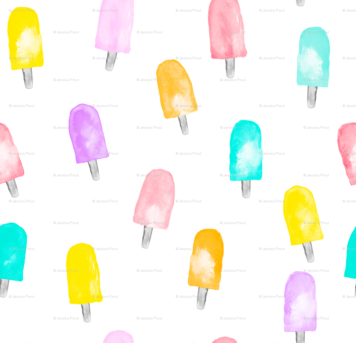 1195x1151 Watercolor Popsicles