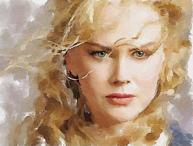 640x483 Nicole Kidman Watercolor Portrait By Vitaly Shchukin Creative