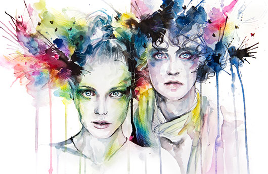 530x344 Runny Paints Modern Watercolor Portraits The Jotform Blog