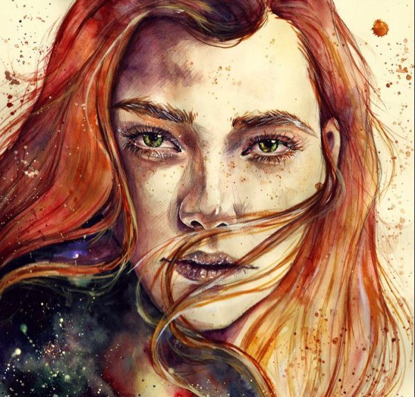 600x575 Watercolor Portraits By Lesya Poplavskaya