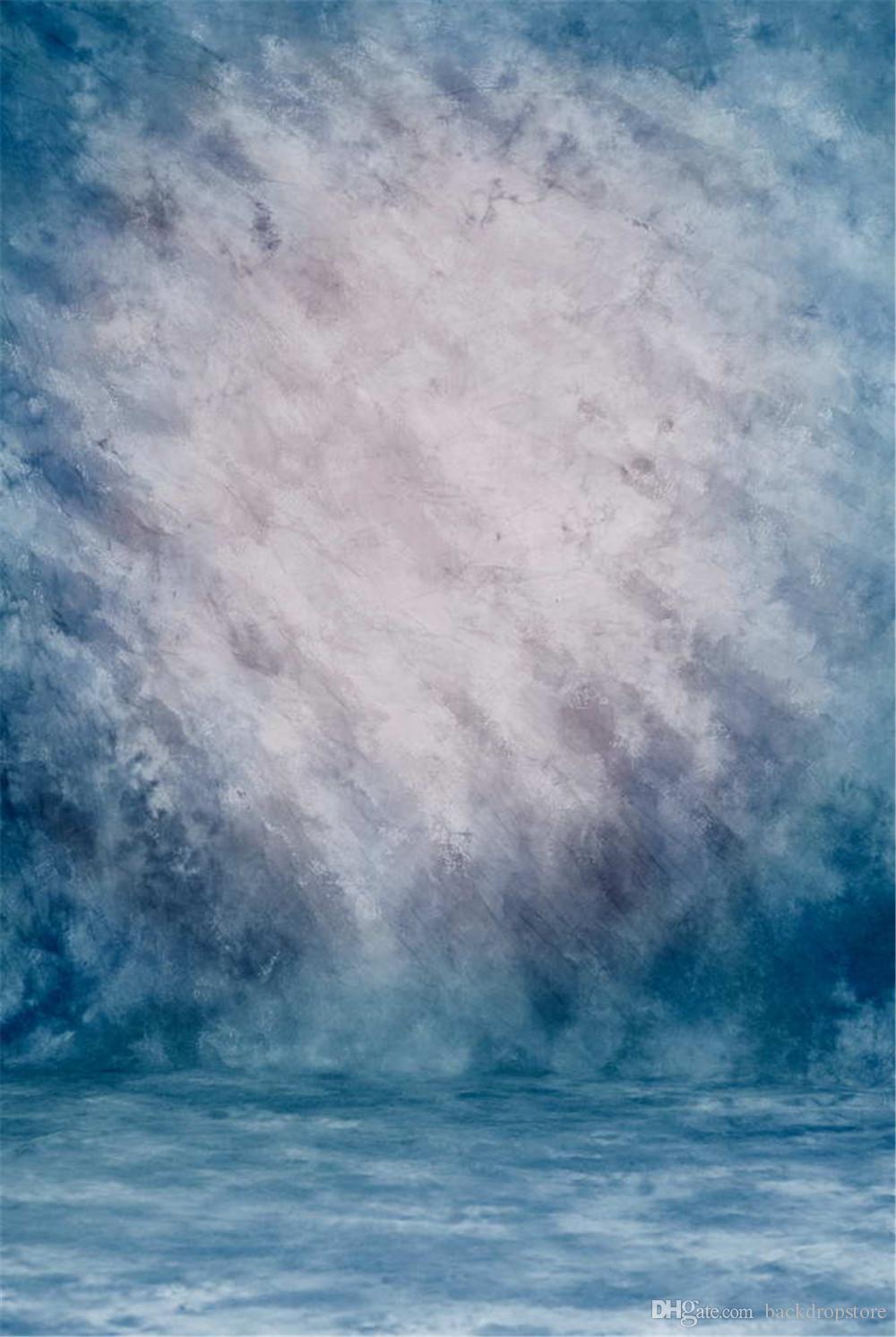 1000x1492 Fuzzy Blue Watercolor Photography Backdrop Painted Baby Newborn