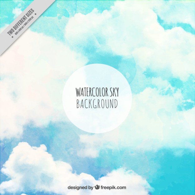 626x626 Hand Painted Sky Background With Clouds Vector Free Download