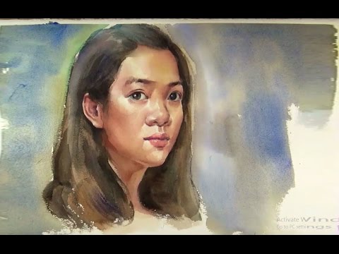 480x360 Watercolor Portrait Painting Demo Girl Portrait