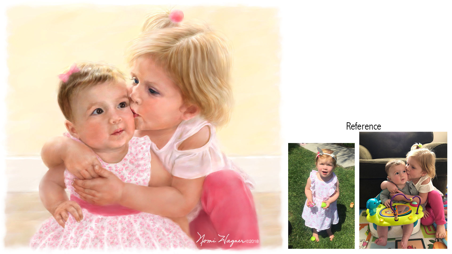 1920x1080 Portrait Painting Of Children, Watercolor Portraits, Portrait