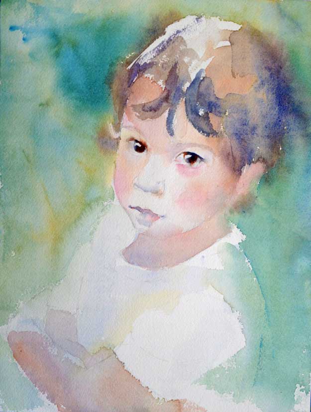 625x829 Step By Step Watercolor Portrait Of A Child Art By Yevgenia Watts