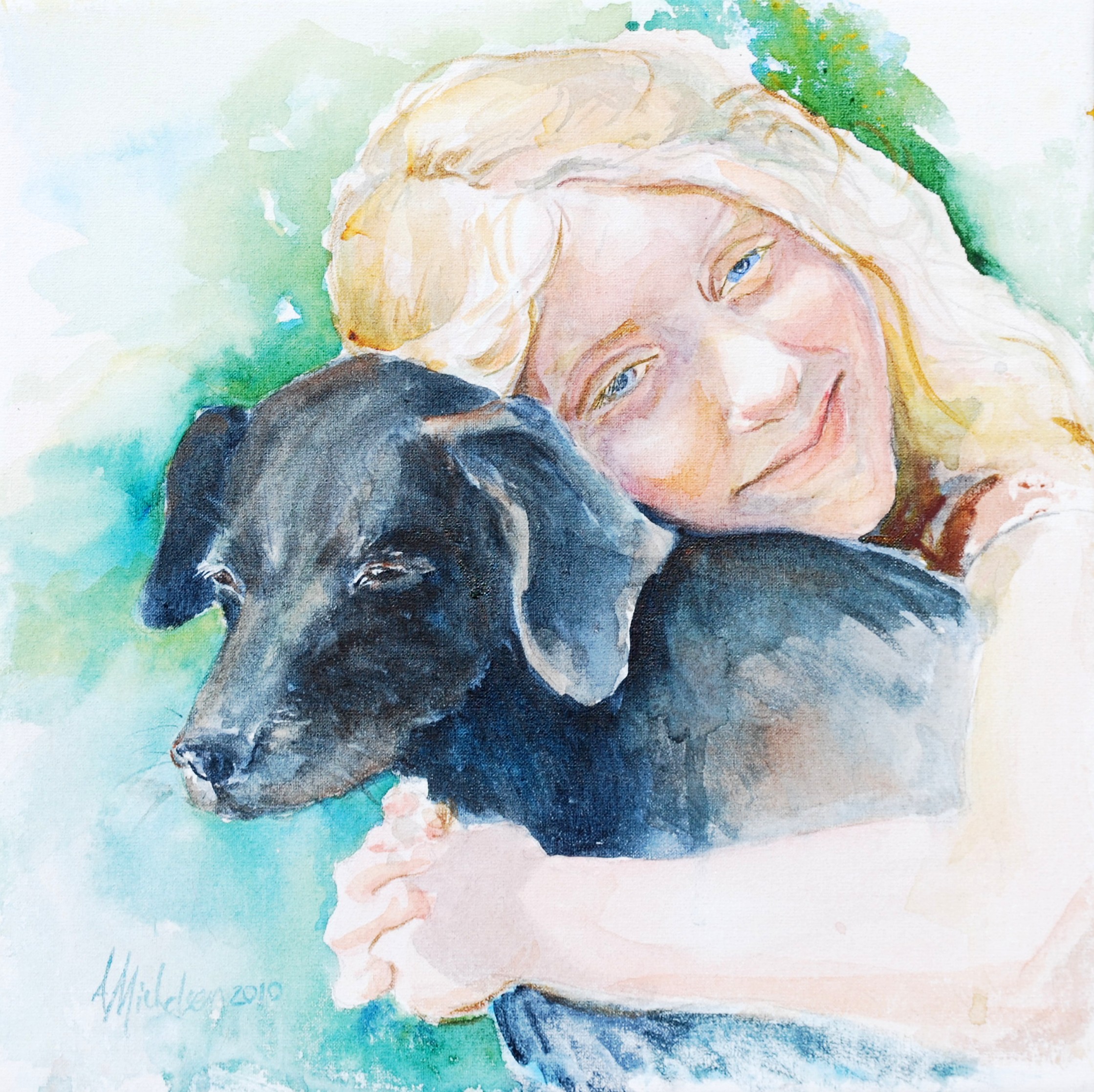 2238x2233 Watercolor Portrait Clara And Pavlov