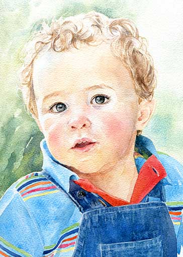 364x510 Child Watercolour Portrait