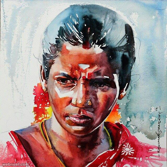 639x639 Indian Watercolor Painting By Sthabathy 8
