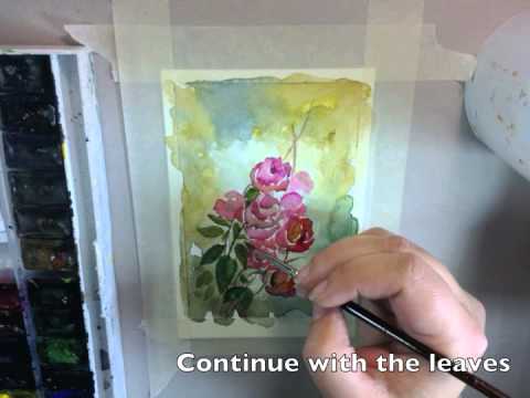 480x360 How To Paint Watercolor Postcards In Vintage Style