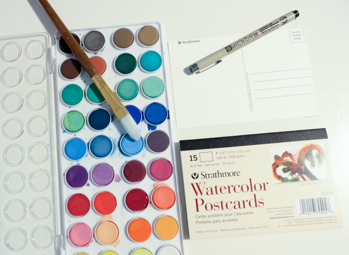 700x513 Watercolor Postcards