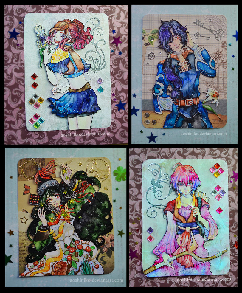 812x983 Watercolor Postcards 3] By Aoshiniko