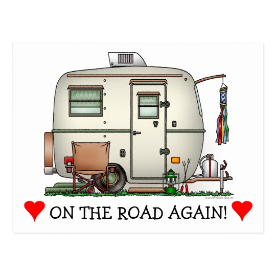 540x540 Cute Rv Vintage Glass Egg Camper Travel Trailer Postcard