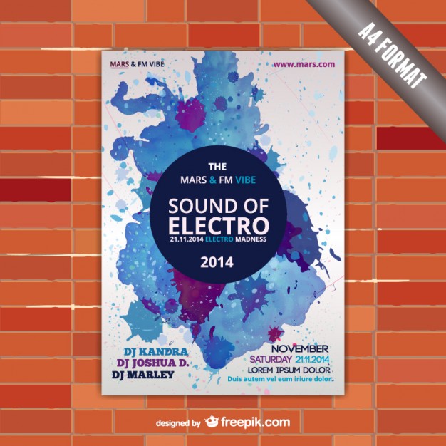 626x626 Splash Watercolor Background Poster Vector Free Download