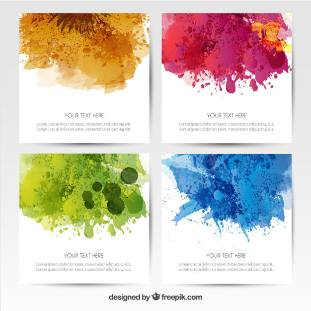 626x626 Watercolor Poster Collection Vector Free Download