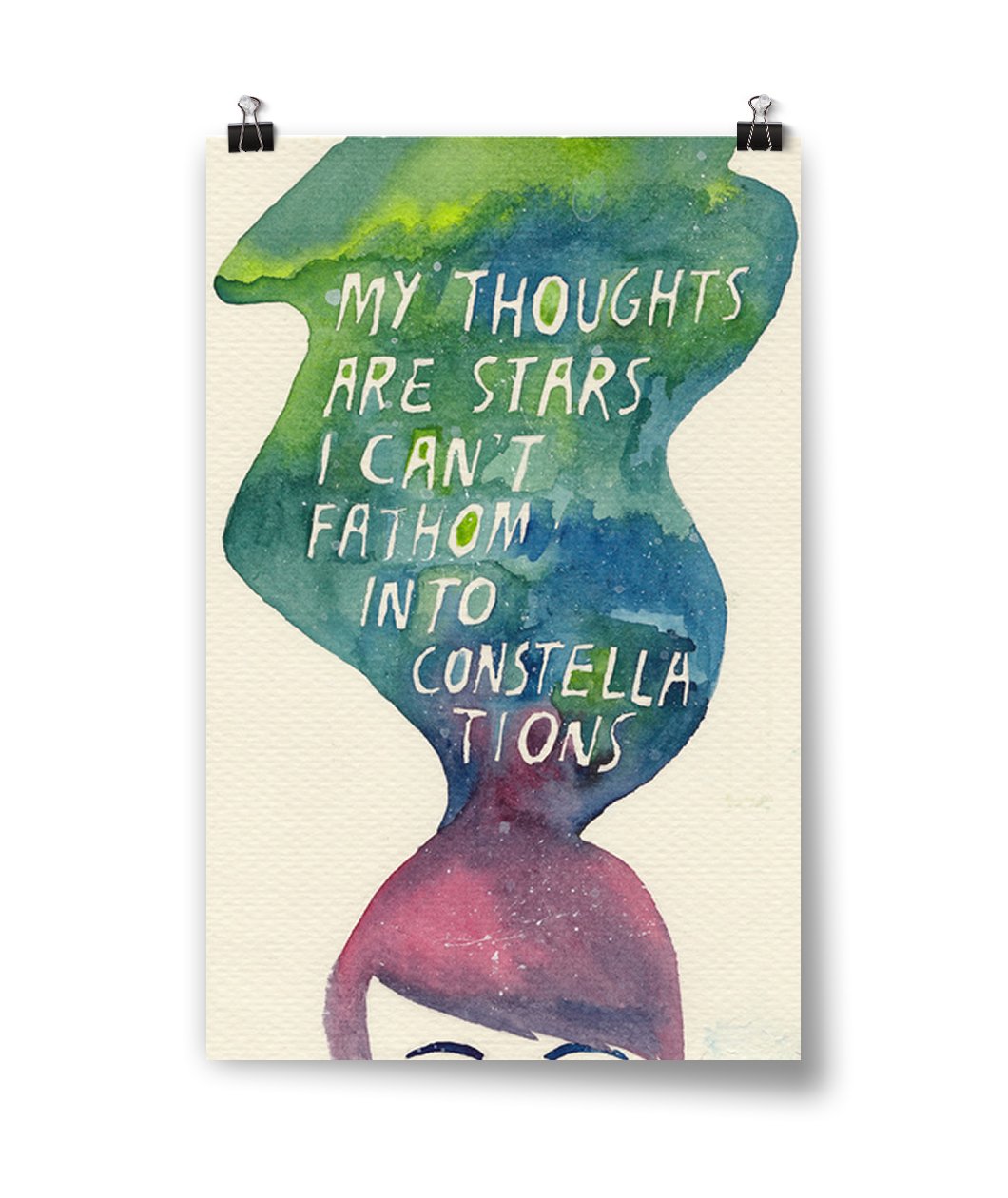 1060x1260 My Thoughts Are Stars Watercolor Poster Dftba