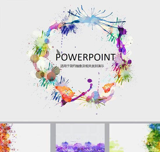 550x525 Watercolor Ink Ppt Background Picture [Ppt]