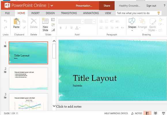 580x400 Watercolor Powerpoint Template