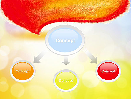 445x335 Watercolor Speech Bubble Powerpoint Template, Backgrounds 11603