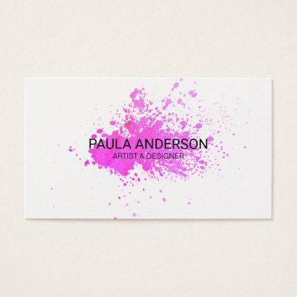 422x422 Watercolor Splat Business Card