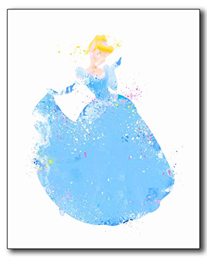 425x531 Cinderella Disney Princess Watercolor Photo Prints