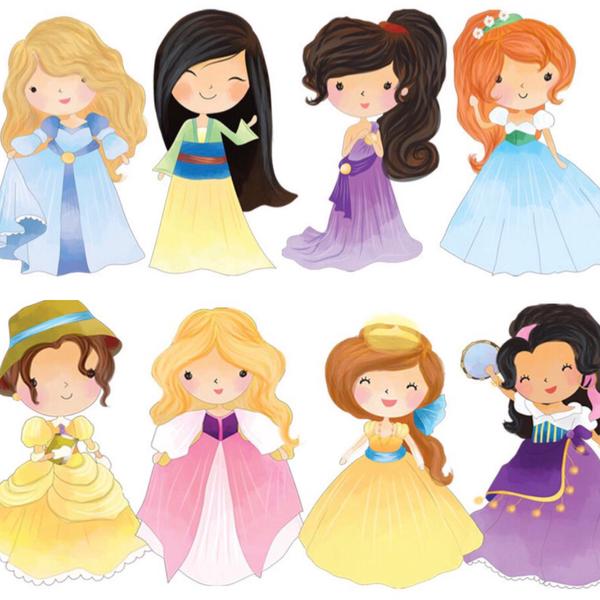 600x600 Watercolor Princess Hoodie Southern Prep Boutique