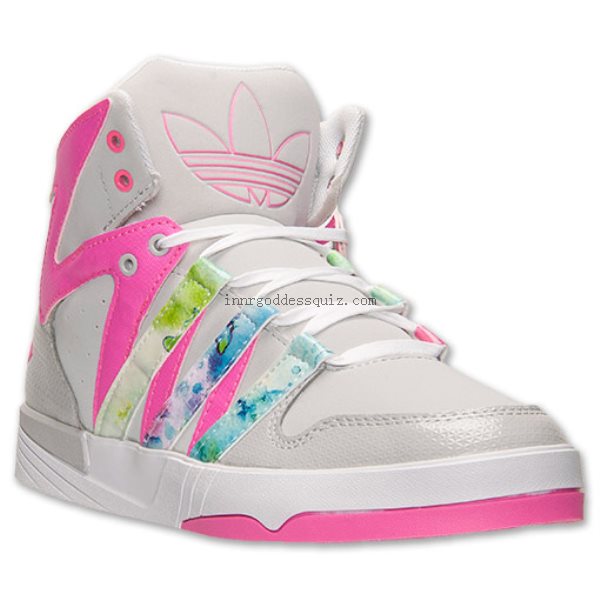 600x600 Adidas Originals Court Femme Casual Shoes Grey Pink Watercolor