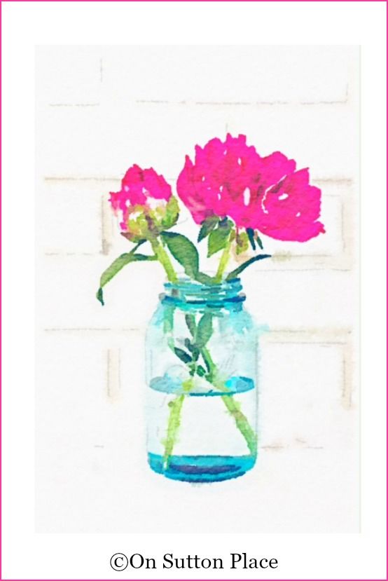 554x829 Peony Watercolor Printables Free Download Home Decorating Ideas