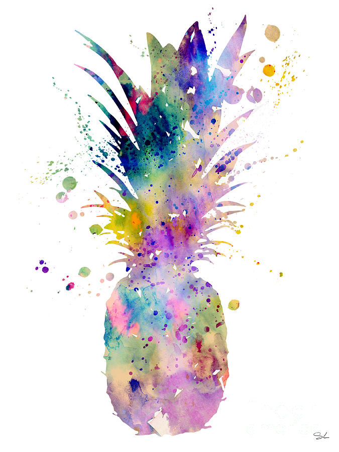 675x900 Pineapple Painting By Watercolor Girl