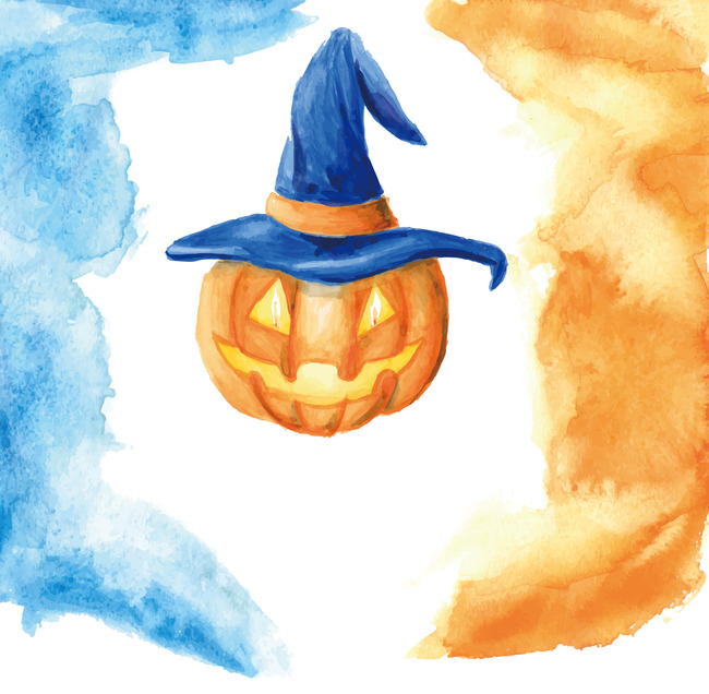 650x636 Watercolor Pumpkin Amulet Orange Background, Charm, Draw