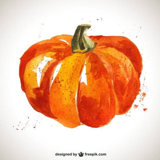 626x626 Watercolor Pumpkin Vector Free Download