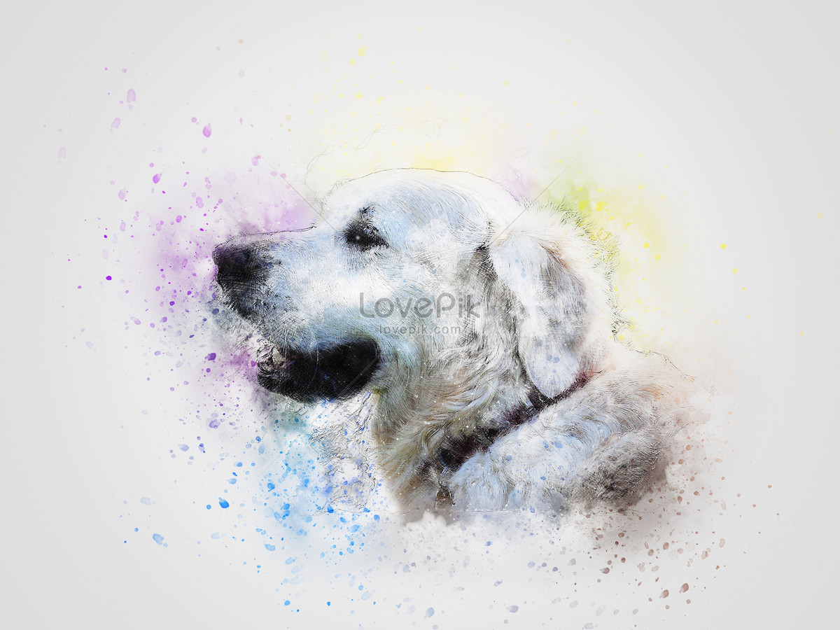 1200x900 Watercolor Puppy Photo Image Picture Free Download