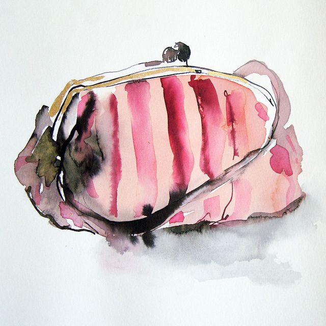 640x640 Striped Bag Favorite Things Watercolor, Purse And Bag