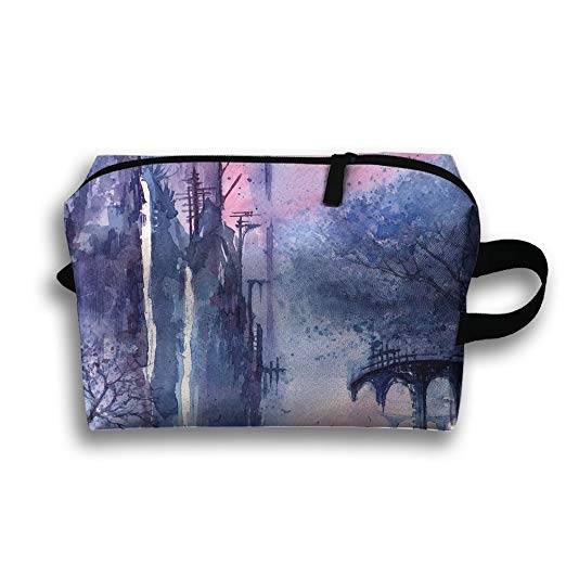 522x522 Crystal Waterfalls Watercolor Painting Travel Bag